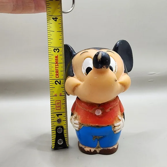 1980 Mickey Mouse Head Bobber 3" Figure Plastic Disney - Picture 6 of 6